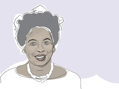 Daisy Bates african american line drawing