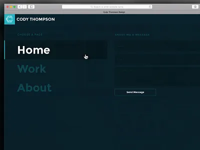 Prototyping/Designing a New Portfolio - Menu clean contact contact form web design menu minimal navigation portfolio ui ux website