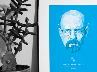 Walter White - Breaking Bad art breaking bad crystal fan geometric poster series tv walter white