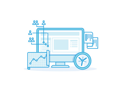 Hailo Dashboard compass computer dashboard illustration line mac map screen user