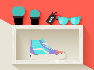Vans . Free Illustration Kit accessories clothing color environment flat design icon illustration shoes shop skate street style vans