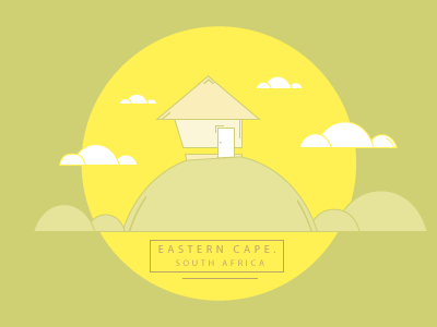 Eastern Cape South Africa art flat illustration maps