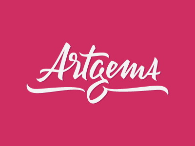 Artgema calligraphy hand jewelry lettering logo logotype typography