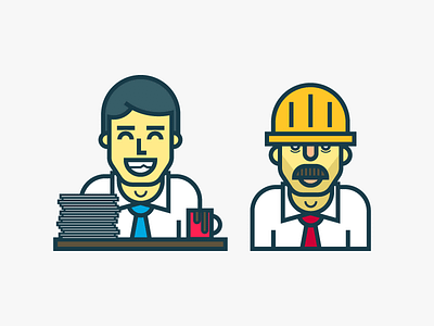 Characters avatar character flat icon illustration people simple work