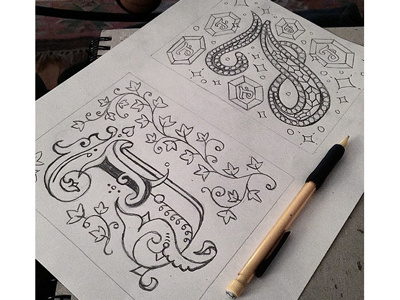 I & J handlettering j lettering letters sketch