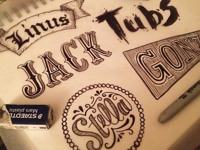 Dog Names Sketch handlettering lettering sketch