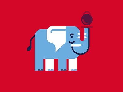 Force branding capital elephant flat force illustration moscow