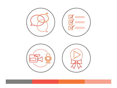 Icons // Process of Editorial Video Production editorial icons illustration process production video