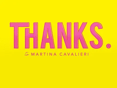 hey thanks! debut thanks typography