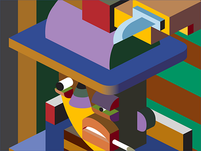 Macktheknife blockhead flat color