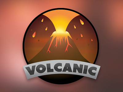 Volcanic gradient illustration logo