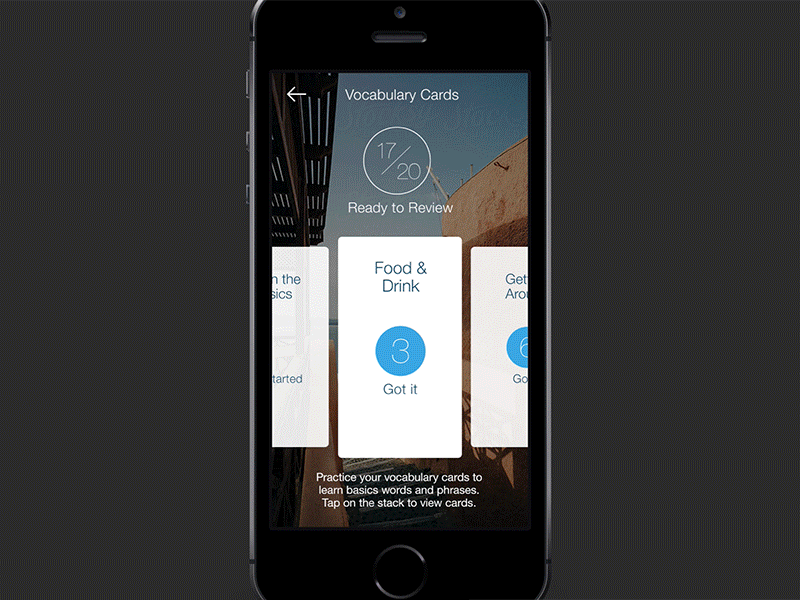 Vocabulary card activity animation card cards gif ios language vocabulary