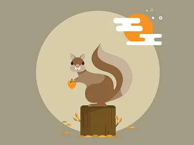 Evil Squirrel evil squirrel fall orange leaves squirrel