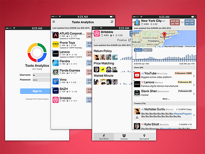 Taste Analytics Mobile data iphone mobile ui visualization