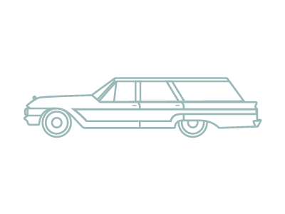 Station Wagon auto car illustration line road trip station wagon vector vehicle