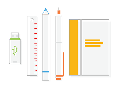 Tools for designer flat icon illustration line icon web design