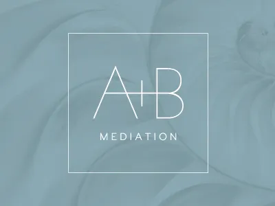 A+B branding identity logo minimal