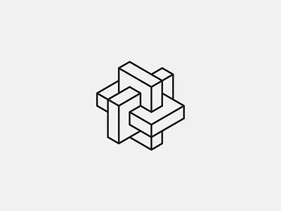 Datablock black branding isometric logo white