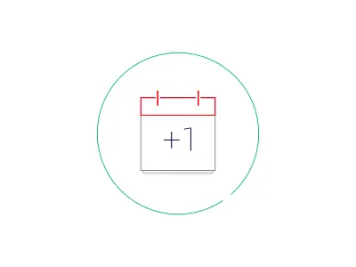 Next Day Shooting calendar illustration line simple sketch