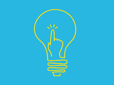 Idea To Impact hand illustration lightbulb line drawing