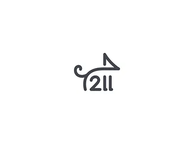 Dog No.211 Logo animal best brand creative dog icon inspirational logo mark minimal numeric symbol