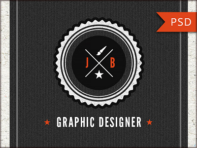 Retro Designer Business Card PSD Template Vol.11 branding business card design illustration photoshop print psd retro template texture typography vintage