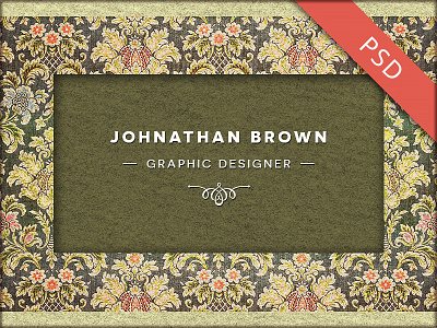 Retro Designer Business Card PSD Template Vol.12 branding business card design illustration photoshop print psd retro template texture typography vintage