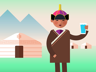 Boy from Inner Mongolia boy charity china geometric illustration kids minimalist ngo non profit orphanage simple vector