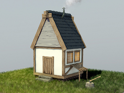 Det lilla huset. WIP 3d cinema cinema 4d cottage house model