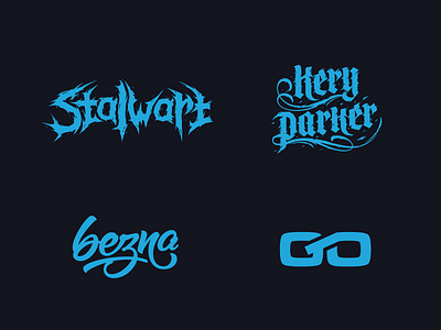 Logoset bah bezna goldoil keryparker lettering logo logoset sergeybah stalwart