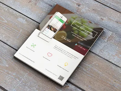 Mobile Application / Phone App flyer #4 ad app flat flyer icon indesign iphone minimal mobile phone print smartphone