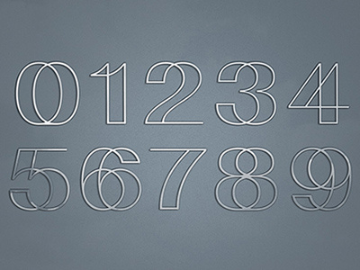 Zerotonine.ttf font nine number numericals type zero