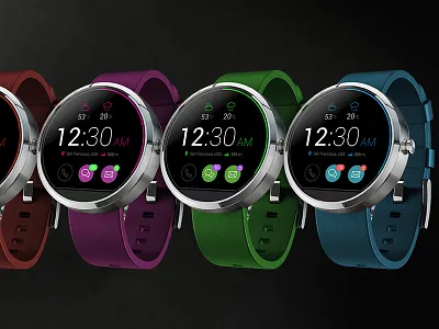 Moto360 - Smart Watch Concept - Colors interface moto360 smart watch