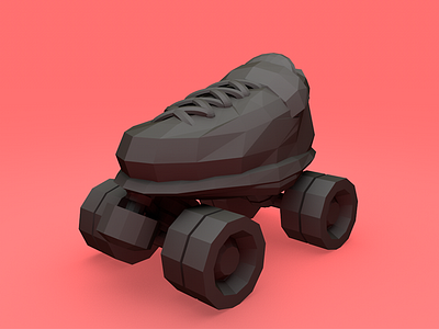 Dart 3d c4d illustration low poly model skate