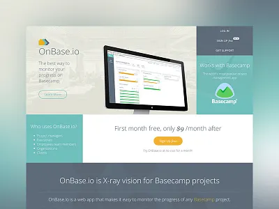 Basecamp Web App Homepage 37signals app basecamp interface office photoshop project management web web app web design