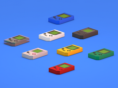 GB 3d c4d illustration low poly model nintendo video game