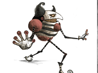 122 Mr Mime - Pokemon One a Day burton burtonesque creepy mime mr. mime nintendo pokemon tim burton