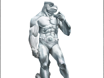 067 Machoke - Pokemon One a Day david machoke marble michelangelo nintendo parody pokemon scuplture statue