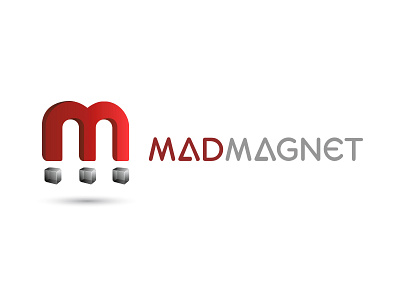 Mad Magnet Logo concept identity logo red vector