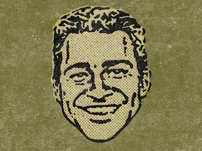 Mr. Petersen face illustration retro vintage