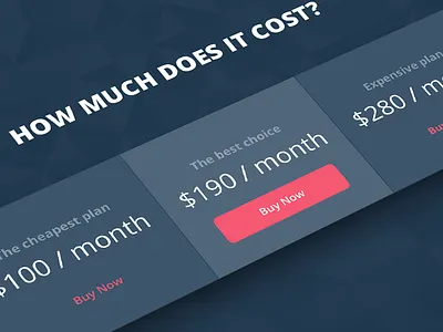 Pricing close design landing min page pricing promo site slide table web website