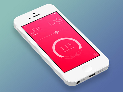 Huggable.io interface countdown flight tracker huggable.io iphone joseph mueller mobile app timer ui