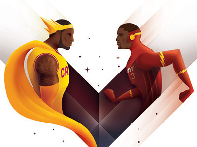 The King vs Flas basketball cavs flash heat james king lebron nba wade warko