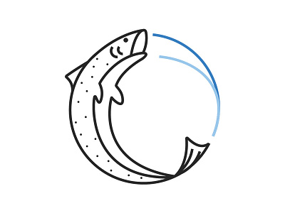 Fish emblem fish logo mark trout water