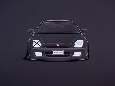 Honda Prelude 5 Illustration 5 car honda illustration japan jdm prelude sketch tiper vtec