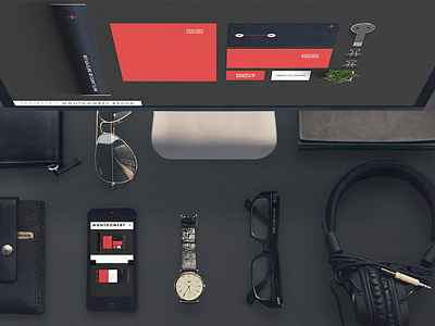 Dribble Image branding flat design layout photography red ux website