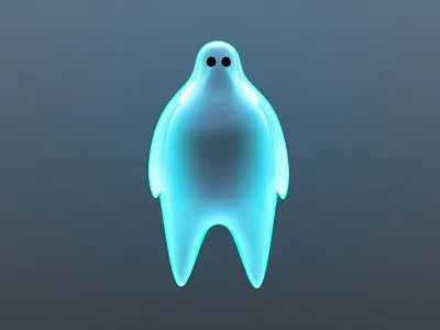 Phantom Dude 3d blue brand ghost logo phantom