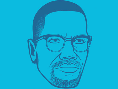 Malcolm X graphics illustration tee design