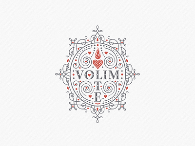 »Volim Te« Mug Deco ... dainty fancy lettering ornament type typo typography vector graphic