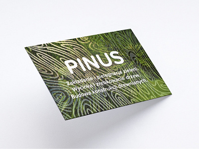 Pinus business card print spot varnish tree bark wood
